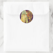 Kerst Baby Sinterklaas Vintage Ronde Sticker (Tas)