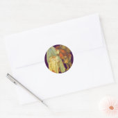 Kerst Baby Sinterklaas Vintage Ronde Sticker (Envelop)