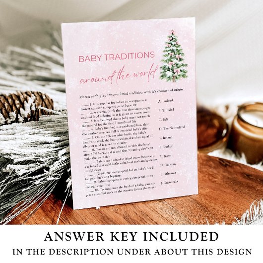 Kerst Baby tradities rond de wereld spel Kaart