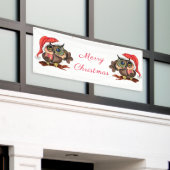 Kerst Baby Uil met Gift Banner (Buitenkant Gebouw)