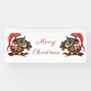 Kerst Baby Uil met Gift Banner
