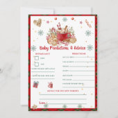 Kerst Baby Voorspellingen & Advies Spel Kaart (Voorkant)