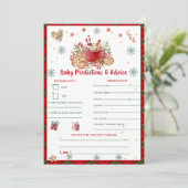 Kerst Baby Voorspellingen & Advies Spel Kaart (Staand voorkant)