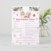 Kerst Baby Voorspellingen & Advies Spelkaart Kaart (Staand voorkant)