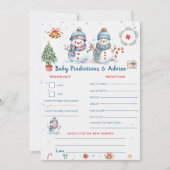 Kerst Baby Voorspellingen & Advies Spelkaart Kaart (Voorkant)