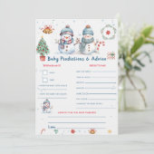 Kerst Baby Voorspellingen & Advies Spelkaart Kaart (Staand voorkant)
