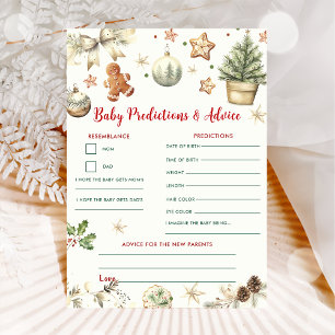 Kerst Baby Voorspellingen & Advies Spelkaart Kaart
