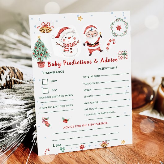 Kerst Baby Voorspellingen & Advies Spelkaart Kaart