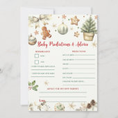 Kerst Baby Voorspellingen & Advies Spelkaart Kaart (Voorkant)