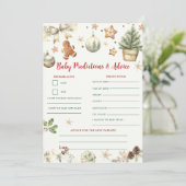 Kerst Baby Voorspellingen & Advies Spelkaart Kaart (Staand voorkant)