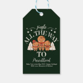 Kerst Baby zwangerschapsaankondiging Cadeaulabel (Achterkant)