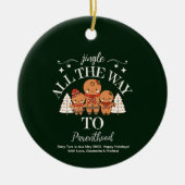 Kerst Baby zwangerschapsaankondiging Keramisch Ornament (Voorkant)