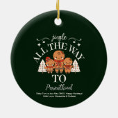 Kerst Baby zwangerschapsaankondiging Keramisch Ornament (Achterkant)