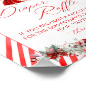 Kerst Babykleding Baby shower Luier Raffle Poster (Hoek)