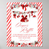 Kerst Babykleding Baby shower Luier Raffle Poster (Voorkant)