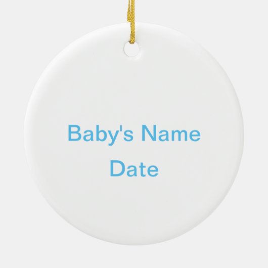 Kerst Baby's eerste kerst Gnome Ornament (Achterkant)