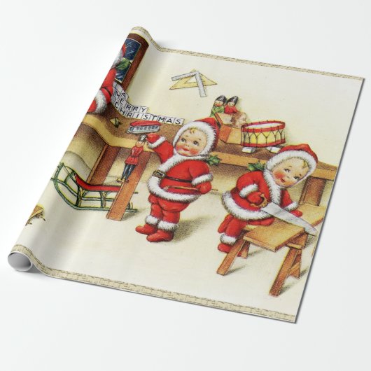 Kerst baby's inpakpapier (Uitgerold)
