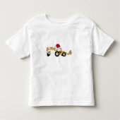 Kerst Backhoe Bouwtruck Kinder Shirts (Voorkant)