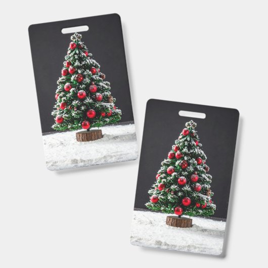 kerst badge (Voor- en achterkant)