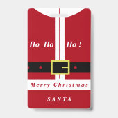 Kerst Badge Jouw Naam Kerstman Cadeau (Achterkant)