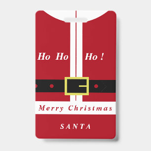 Kerst Badge Jouw Naam Kerstman Cadeau