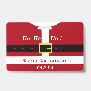 Kerst Badge Kerstman Cadeau Aangepaste Naam