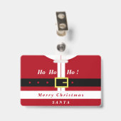 Kerst Badge Kerstman Cadeau Aangepaste Naam (Achterkant met clip)