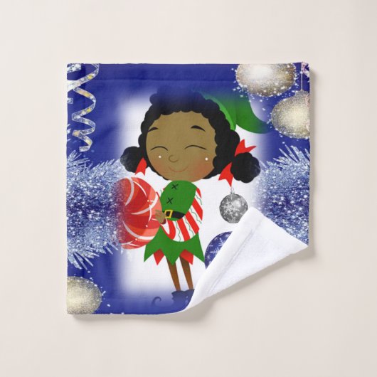 Kerst badhanddoek sets, Elf Bad Handdoek (Wasdoekje)