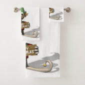 Kerst badhanddoek sets, Elf Bad Handdoek (Insitu)