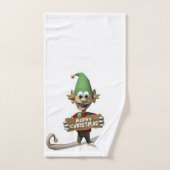Kerst badhanddoek sets, Elf Bad Handdoek (Handdoek)
