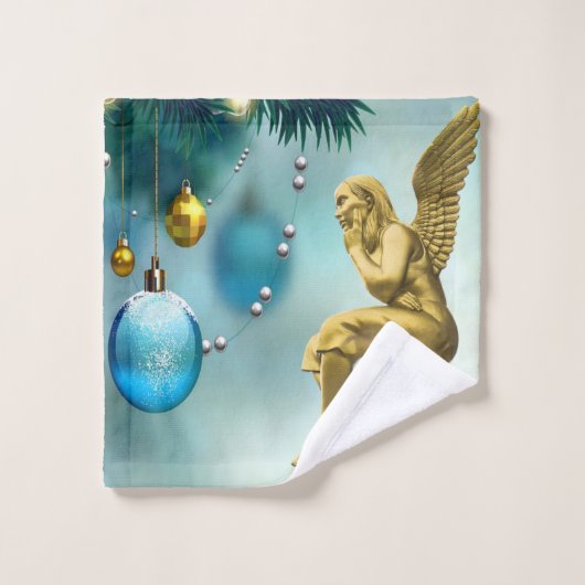 Kerst badhanddoek sets, Kerst engel Bad Handdoek (Wasdoekje)