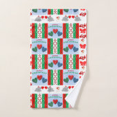 Kerst badhanddoek sets, Prettig Kerstfeest Bad Handdoek (Handdoek)