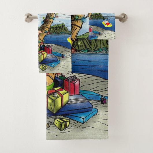 Kerst badhanddoeksets, strand bum elf bad handdoek (Insitu)