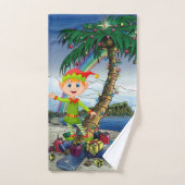 Kerst badhanddoeksets, strand bum elf bad handdoek (Handdoek)