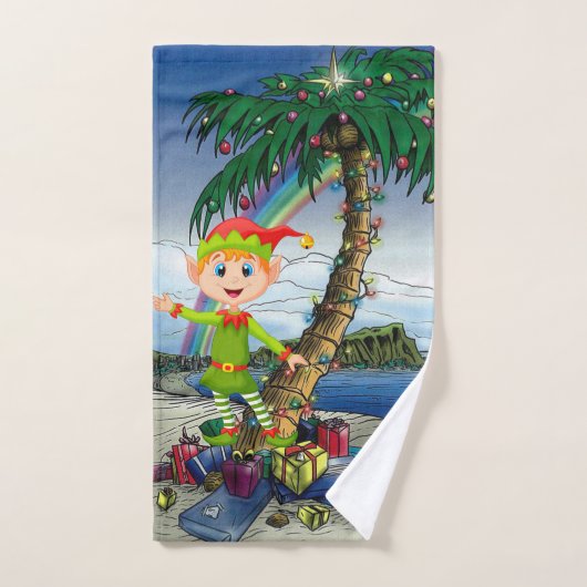 Kerst badhanddoeksets, strand bum elf bad handdoek (Handdoek)