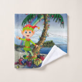 Kerst badhanddoeksets, strand bum elf bad handdoek (Wasdoekje)
