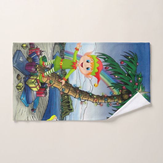 Kerst badhanddoeksets, strand bum elf bad handdoek (Handdoek)