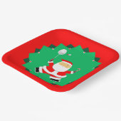 Kerst Badminton Papieren Bordje (Gebogen)