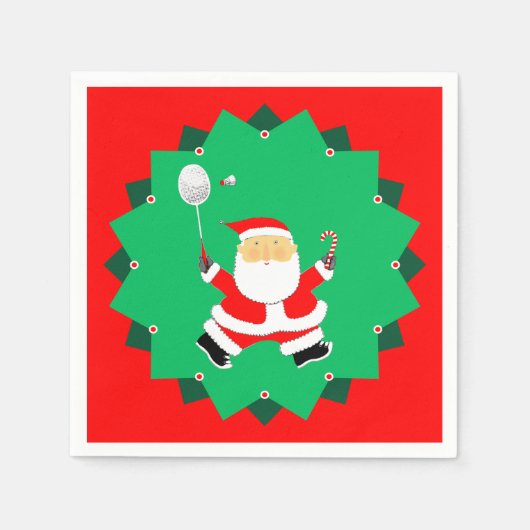 Kerst Badminton Servet (Voorkant)