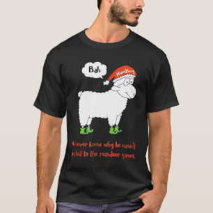 Kerst Bah Humbug grappig Rendier Schaap Sarcasti T-shirt