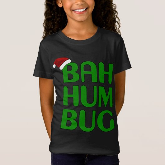 Kerst Bah Humbug Xmas Humbug Santa Hoed T-shirt (Voorkant)