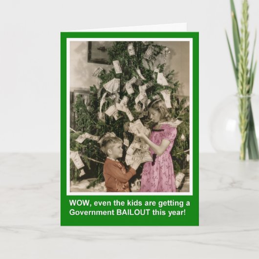 Kerst bailout voor kinderen feestdagen kaart (Voorkant)