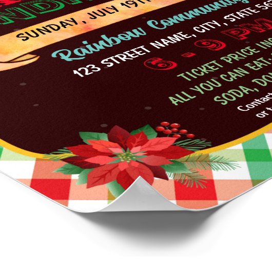 Kerst bake verkoop sjabloon poster (Hoek)