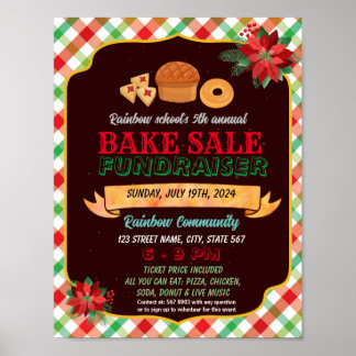 Kerst bake verkoop sjabloon poster