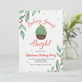 Kerst Bakfeest Cupcake Kaart (Staand voorkant)
