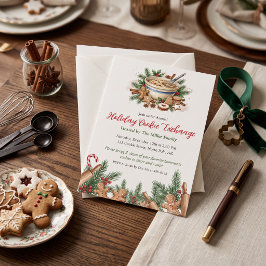 Kerst Bakfeest Vakantie Koekjes Uitwisselen Kaart