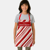 Kerst bakken Crew Candy Cane Monogram Schort (Insitu)