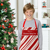 Kerst bakken Crew Candy Cane Monogram Schort