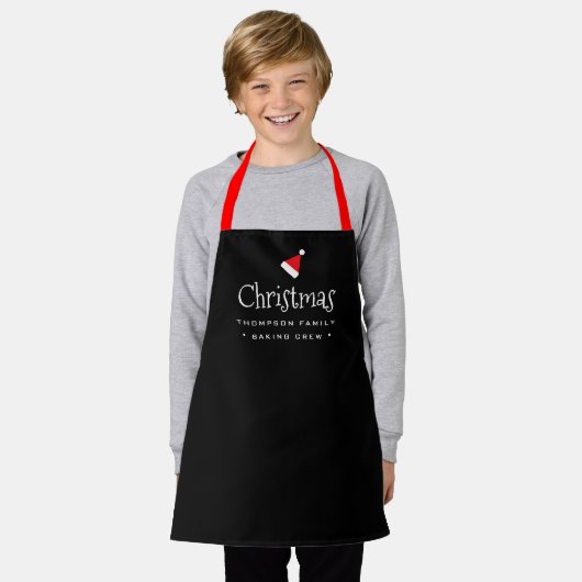 Kerst Bakken Crew Custom Family Gepersonaliseerd Schort (Gedragen)