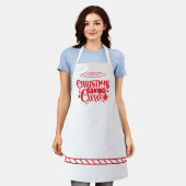 Kerst Bakken Crew Gepersonaliseerde Rood & Wit Schort (Gedragen)